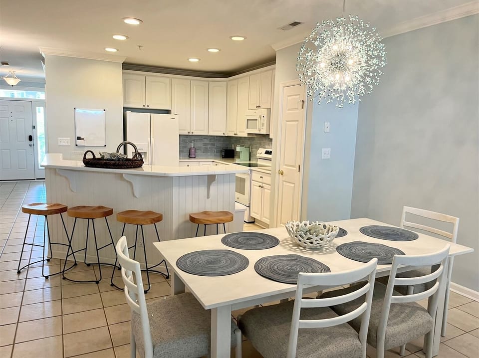 Spacious dining area