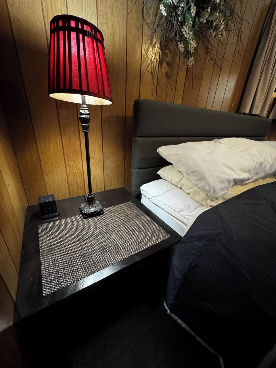 Each nightstand equipped w/ smart cube including outlets, USB & USB C connects