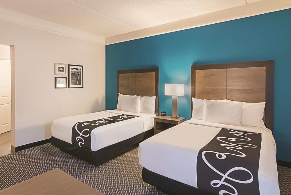Spread out comfortably with two beds for friends or family.