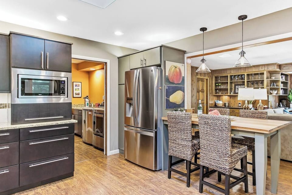 Large kitchen with extra seating