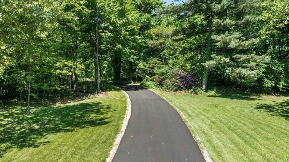 Private drive into the property