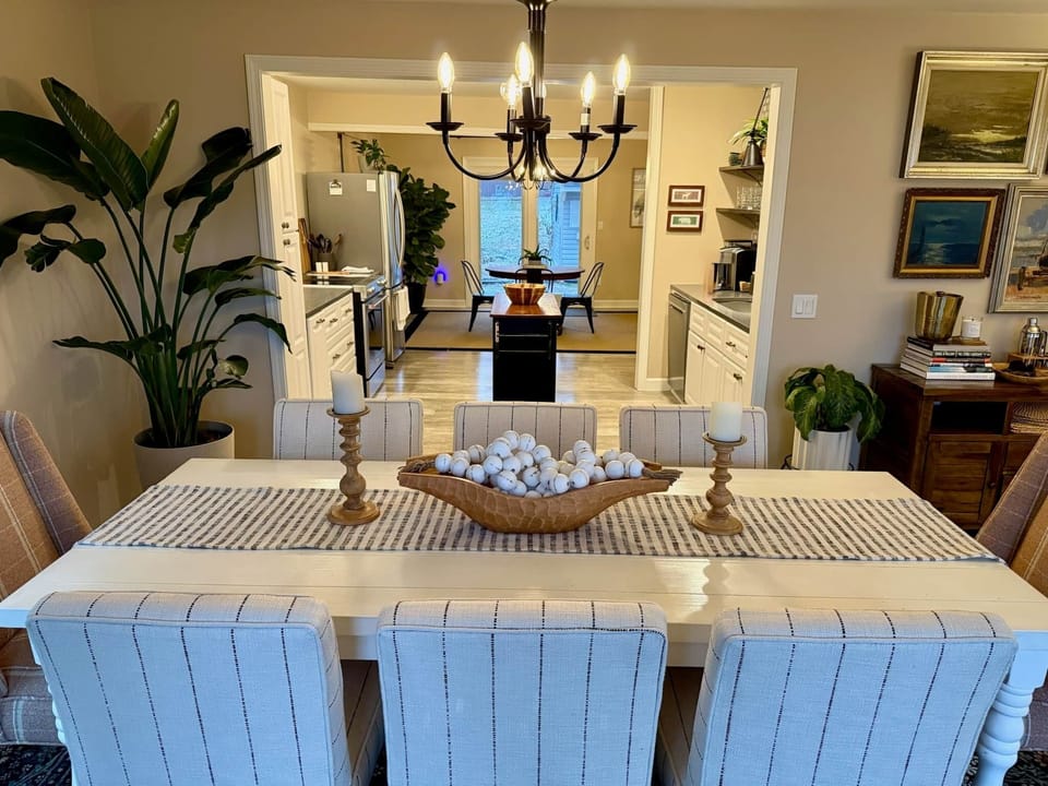 Dining table seats 8