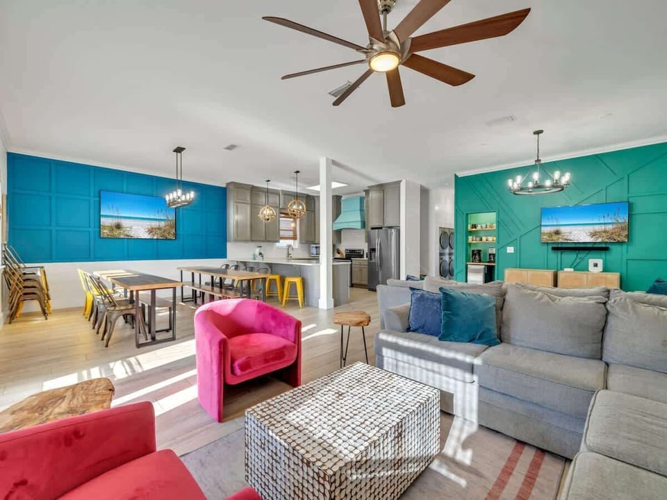 Massive Open First Floor with Kitchen, Living and Dining Areas