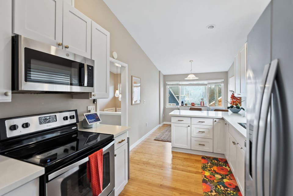 The fully equipped kitchen has everything you need to whip up a meal or snack