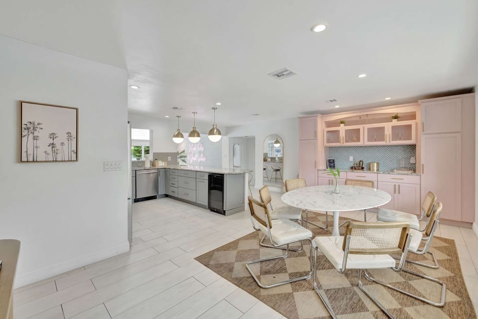 Make mealtime memories together at the dining table, seating 7