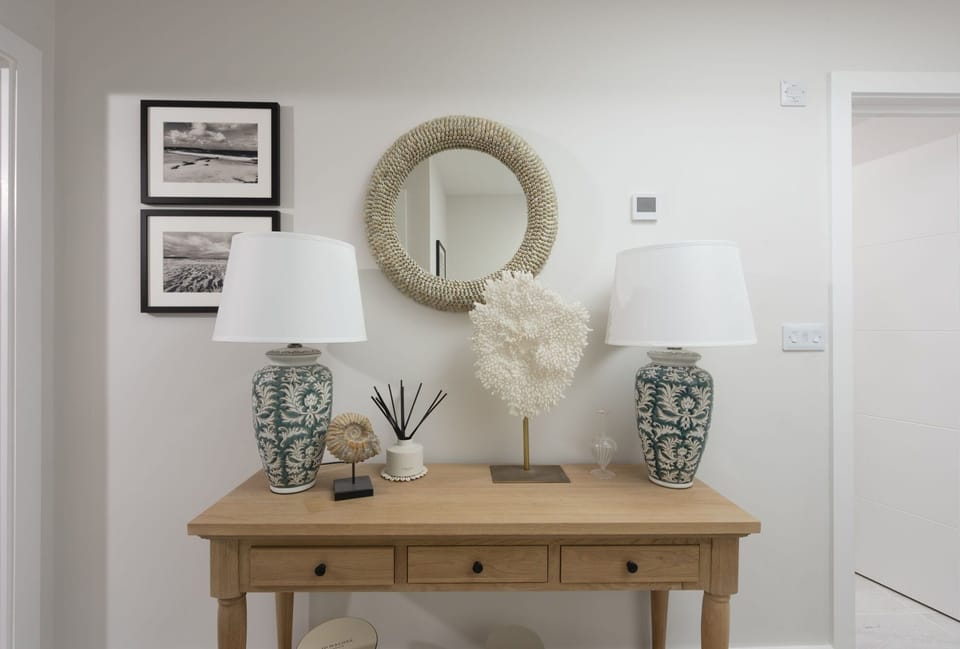 Deskspace in the hallway - Harlyn Folly