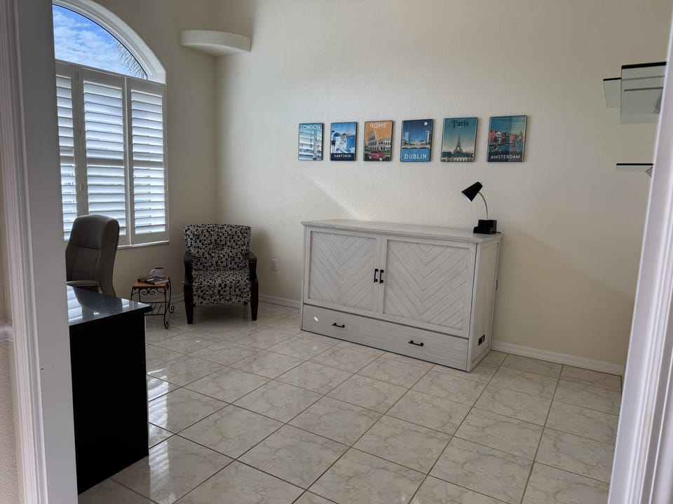 Den with built in desk; use as an office or place to retreat and relax