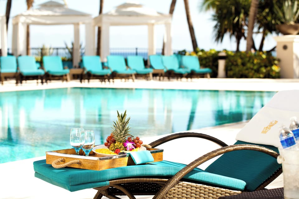 Poolside service.