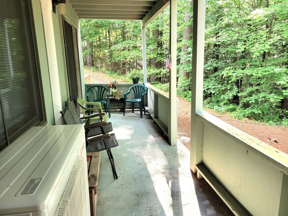 Patio access from living area that connects to master bedroom