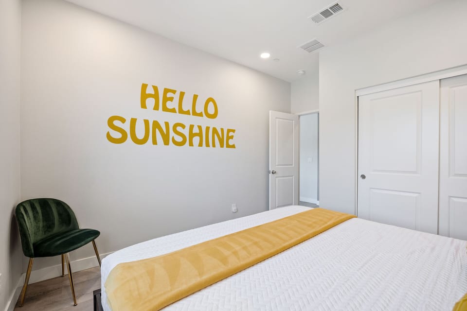 Bedroom features a large reach-in closet!