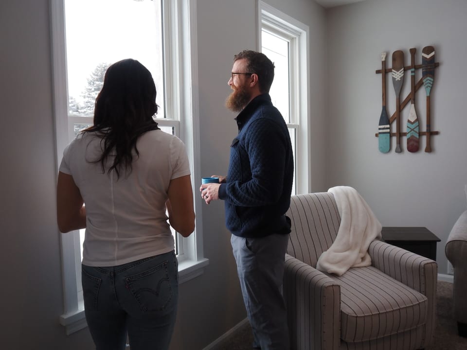 Enjoy your morning coffee with views of the Grand River.