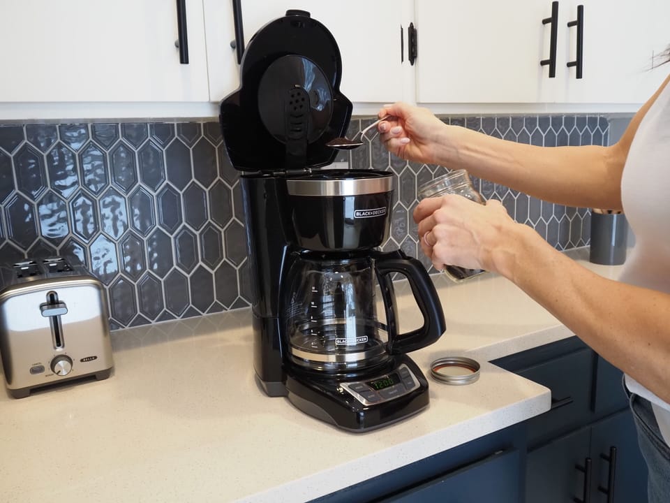 Drip coffee maker for just one cup or a full pot. 