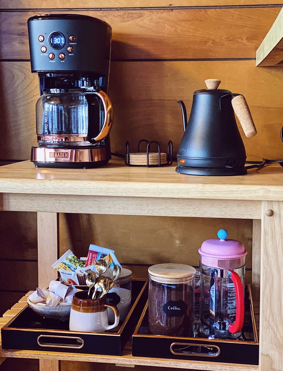 Coffee bar.
