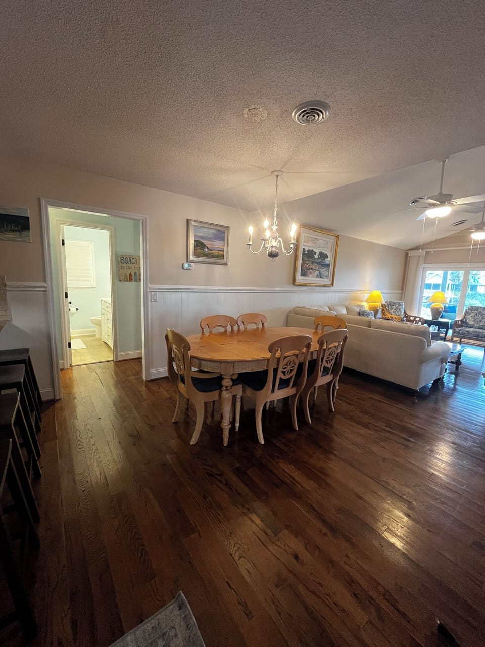 Dining area open to kitchen and family room