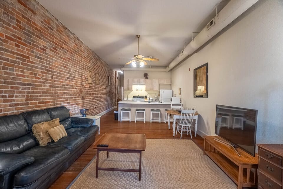 Family Room with Original Brick!