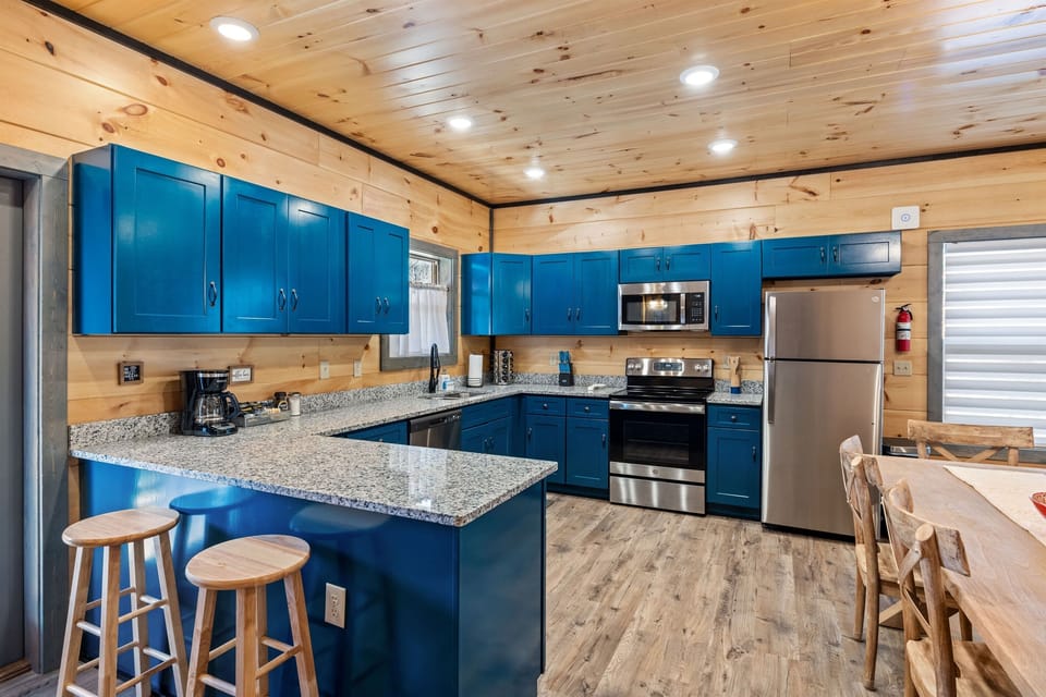 Stunning, fully equipped kitchen with drip coffee maker.