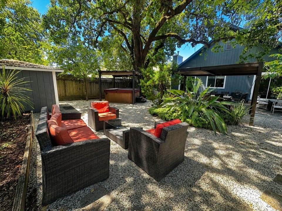 Backyard sofa area