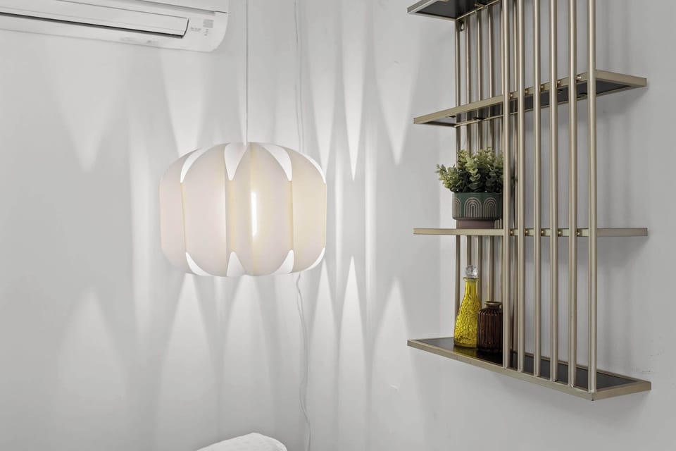Bedroom 2: Drift off to dreamland in this stylish and serene bedroom.