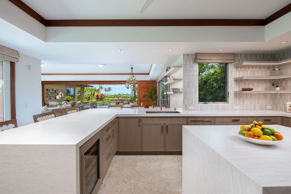 Kitchen looking towards backyard