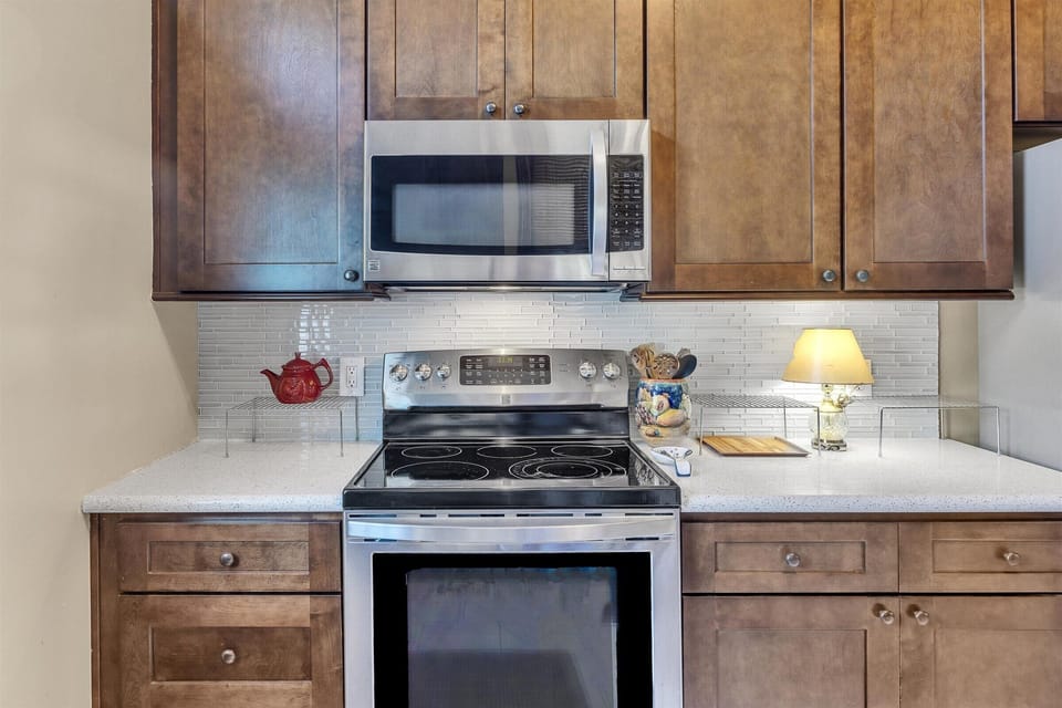 Stove in kitchen