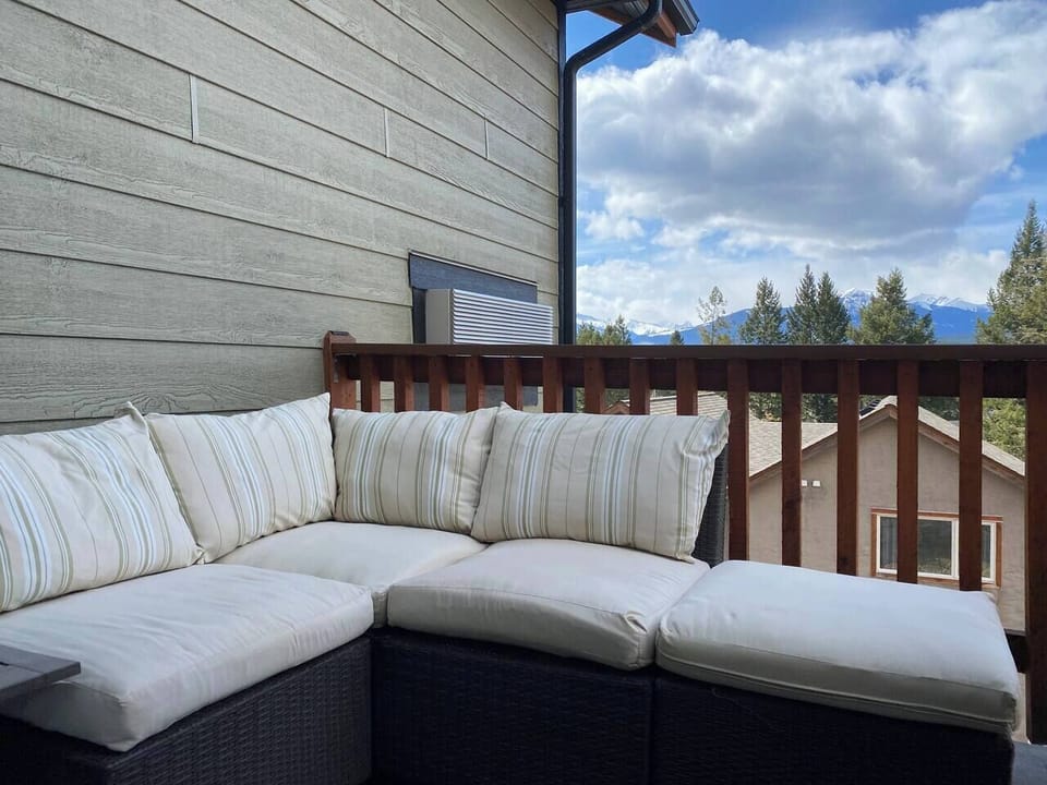 Relax and enjoy the views from the balcony off the bunk bed room. 