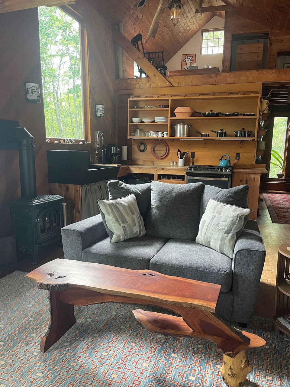 Love seat in living area
