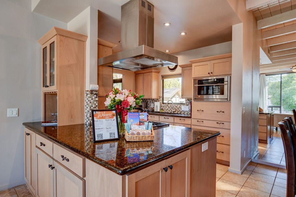 Main House Kitchen Area - with modern appliances, ample counter space