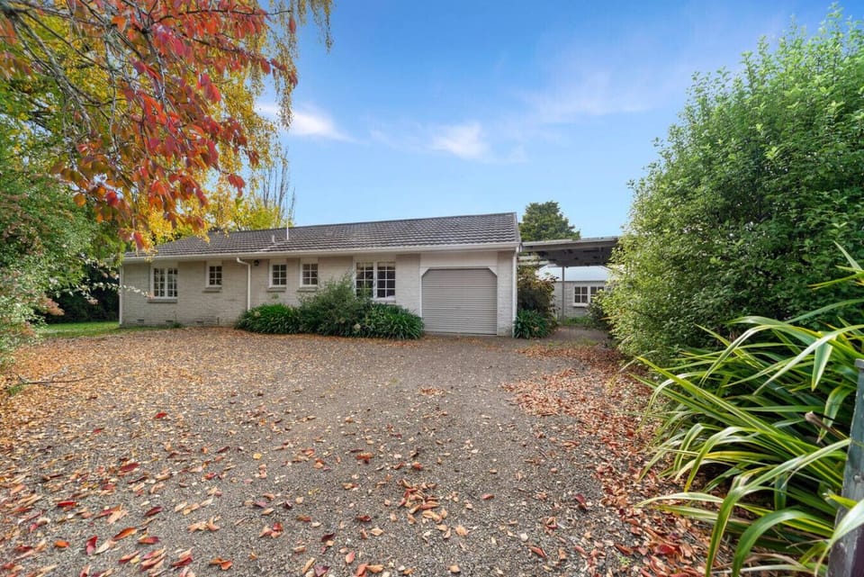 Entrance to property, with spacious parking