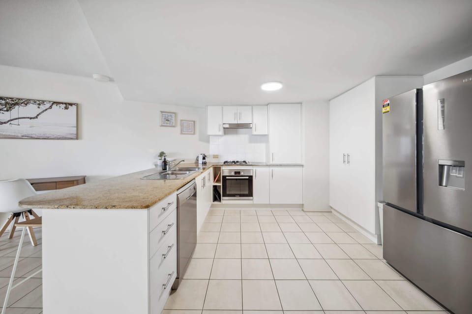 Well equipped kitchen designed for easy holiday cooking.