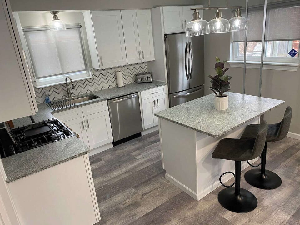 For the nights you choose to stay in, you'll enjoy this kitchen with ample space and cozy seating.