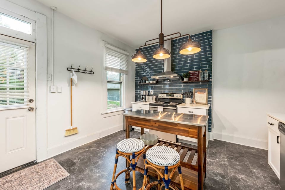The updated kitchen offers ample space & all the comforts of home