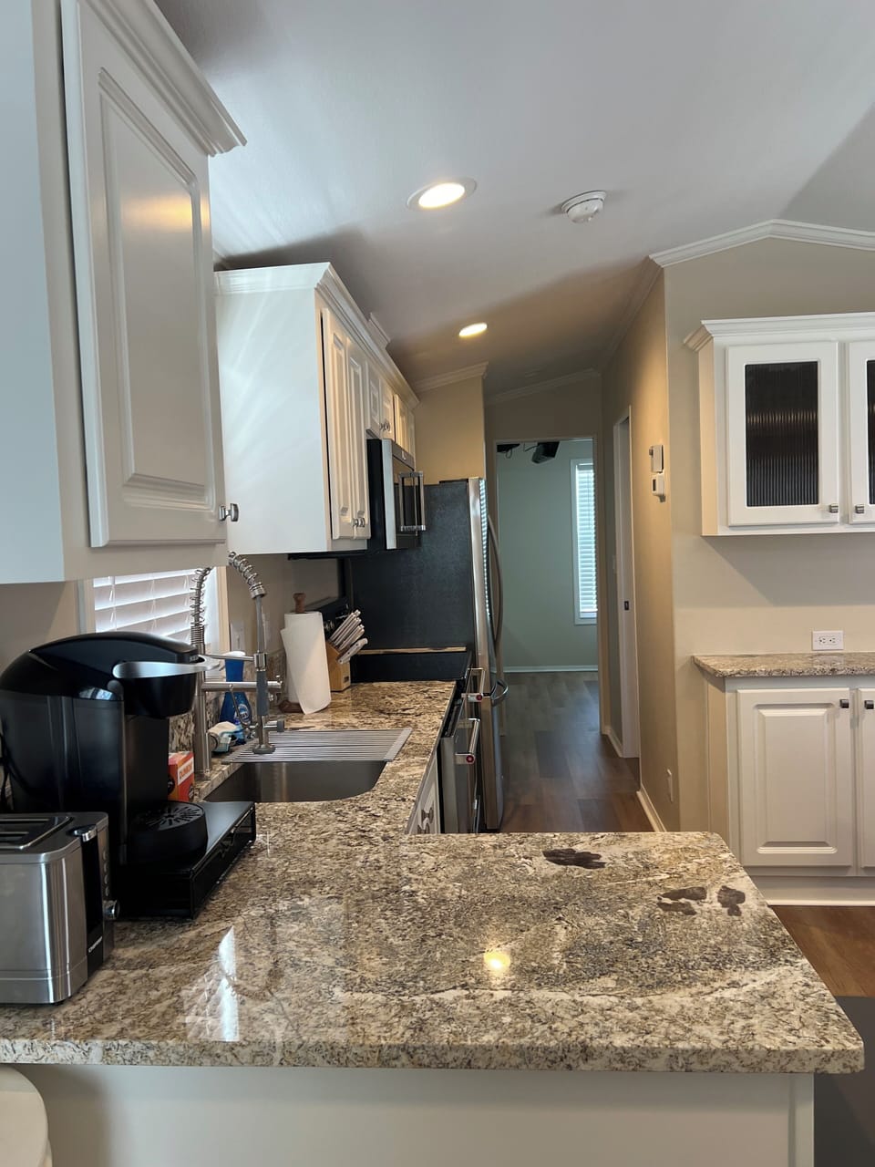 The kitchen is stocked with everything you need