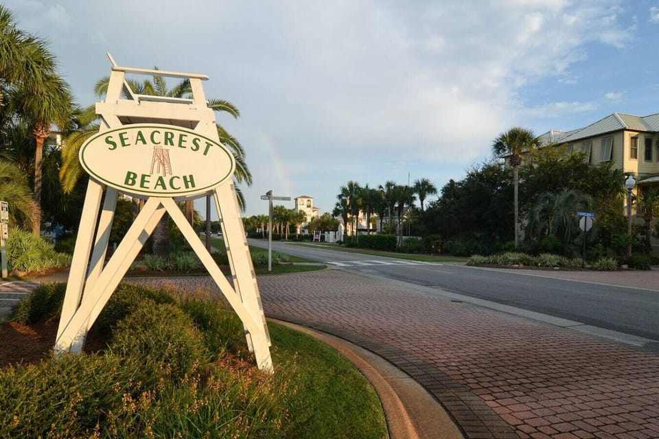 Seacrest Beach entrance on Scenic Highway 30A