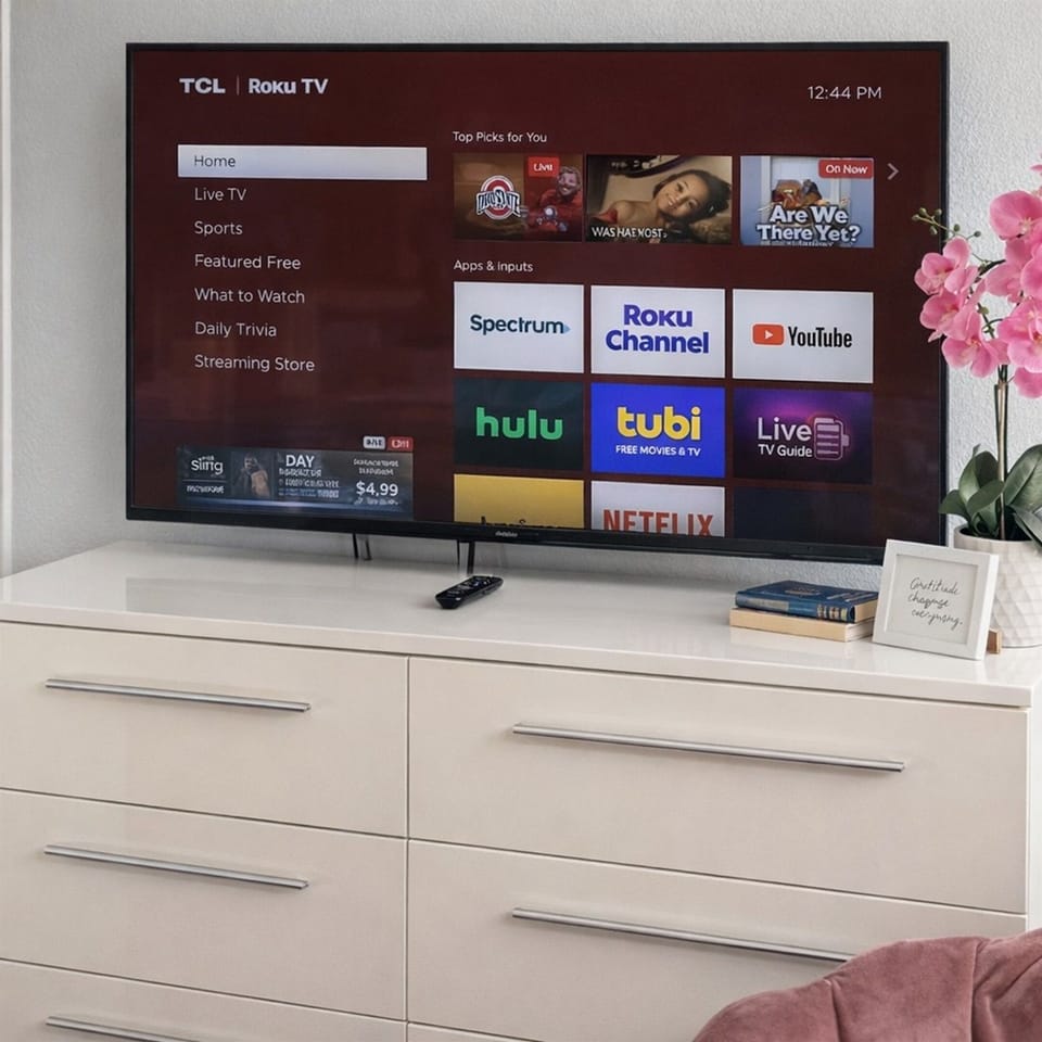 50" Smart TV for streaming all of your favorite shows. 