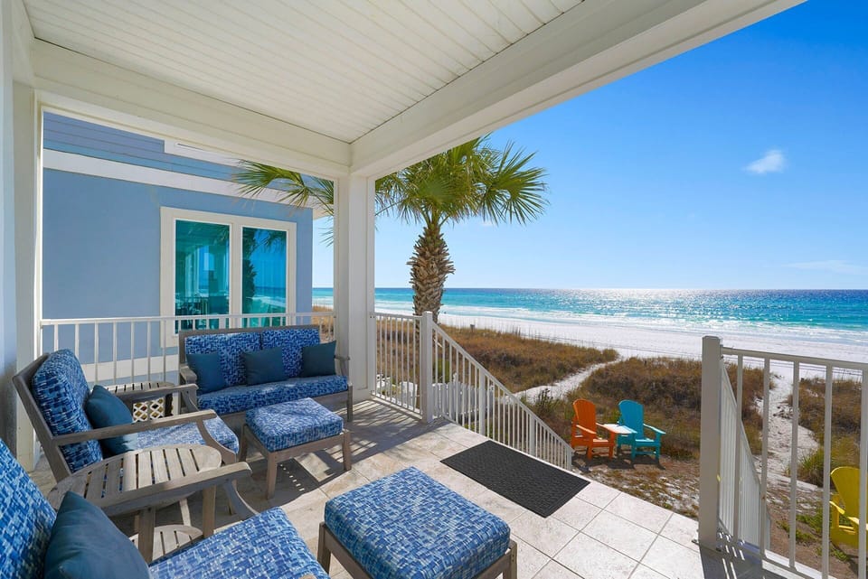 Sea Glass- Miramar Beach - Back Patio & Beach Access