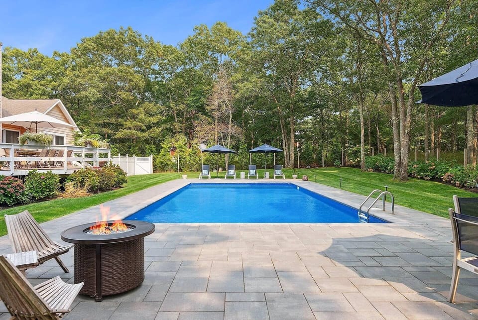 Garden Pool - 40' x 20' Heated Pool - W/ Fire Pit and lounge seating