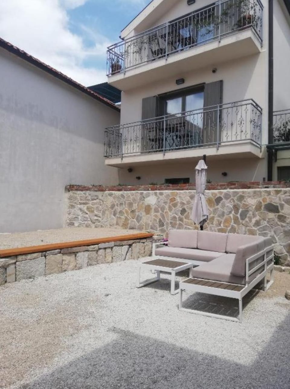 Backyard with an outdoor furniture