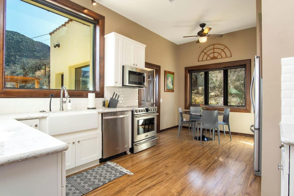 Kitchen with views