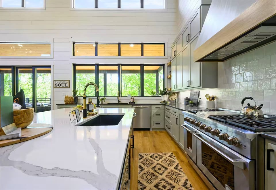 Bright, airy, and beautifully designed, this kitchen blends modern convenience with rustic charm, making it the heart of the home.