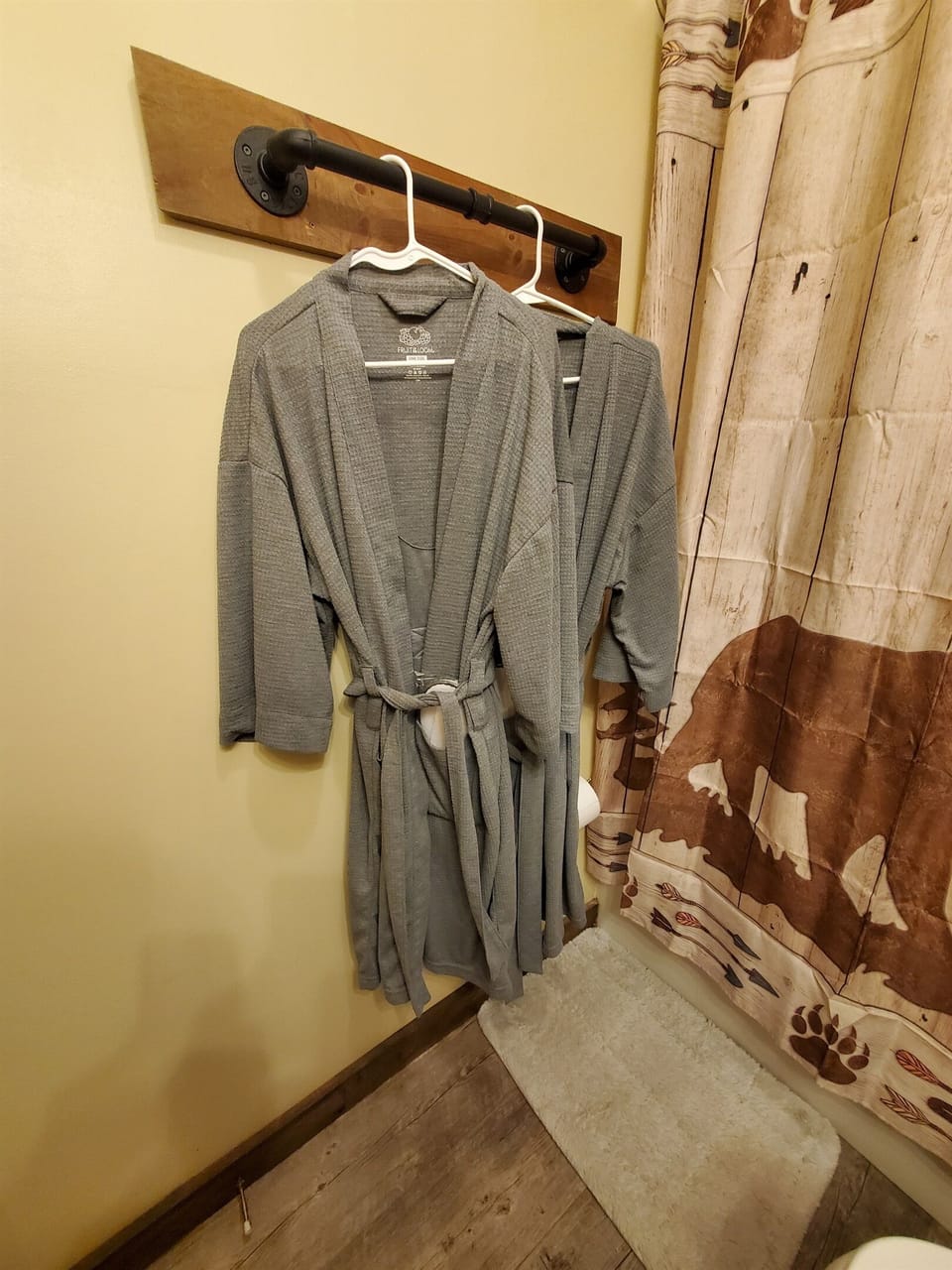 Robes and slippers provided during your stay