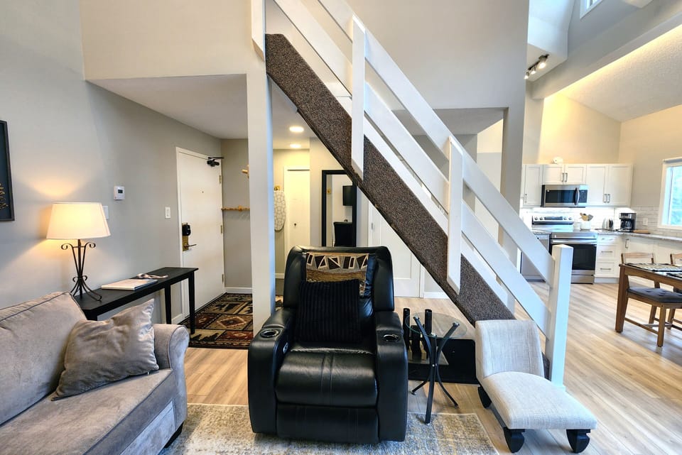Staircase to the loft bedroom