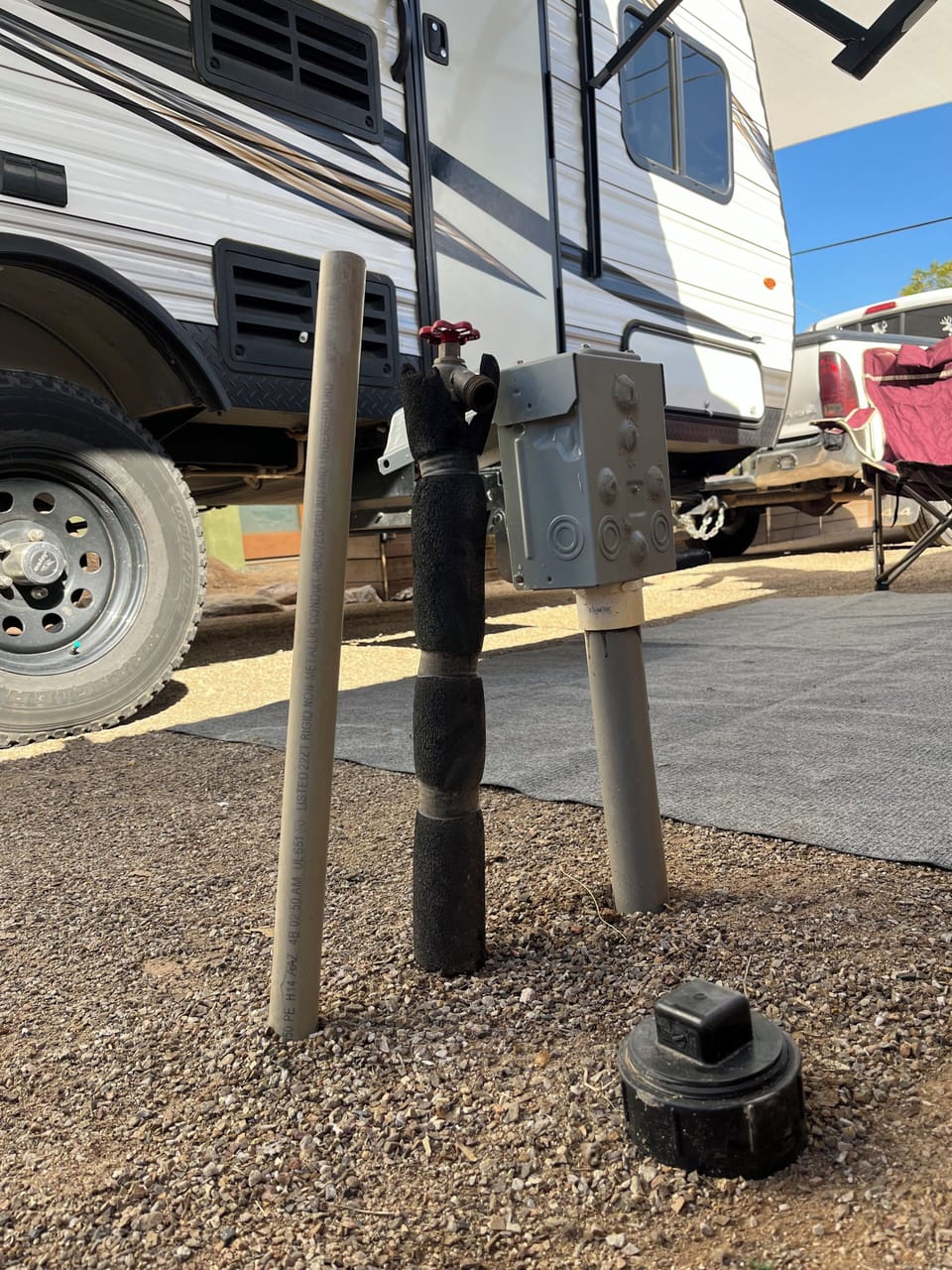 Water and black tank dump.