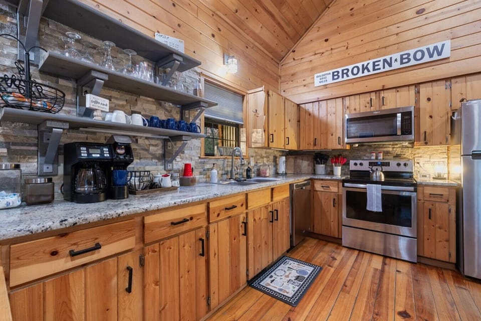 "Cooking up comfort with a side of cabin charm."
