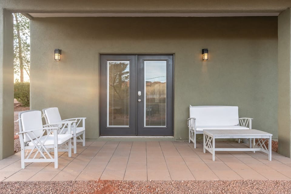Private patio sitting area thats perfect for morning coffee or evening wine. 
