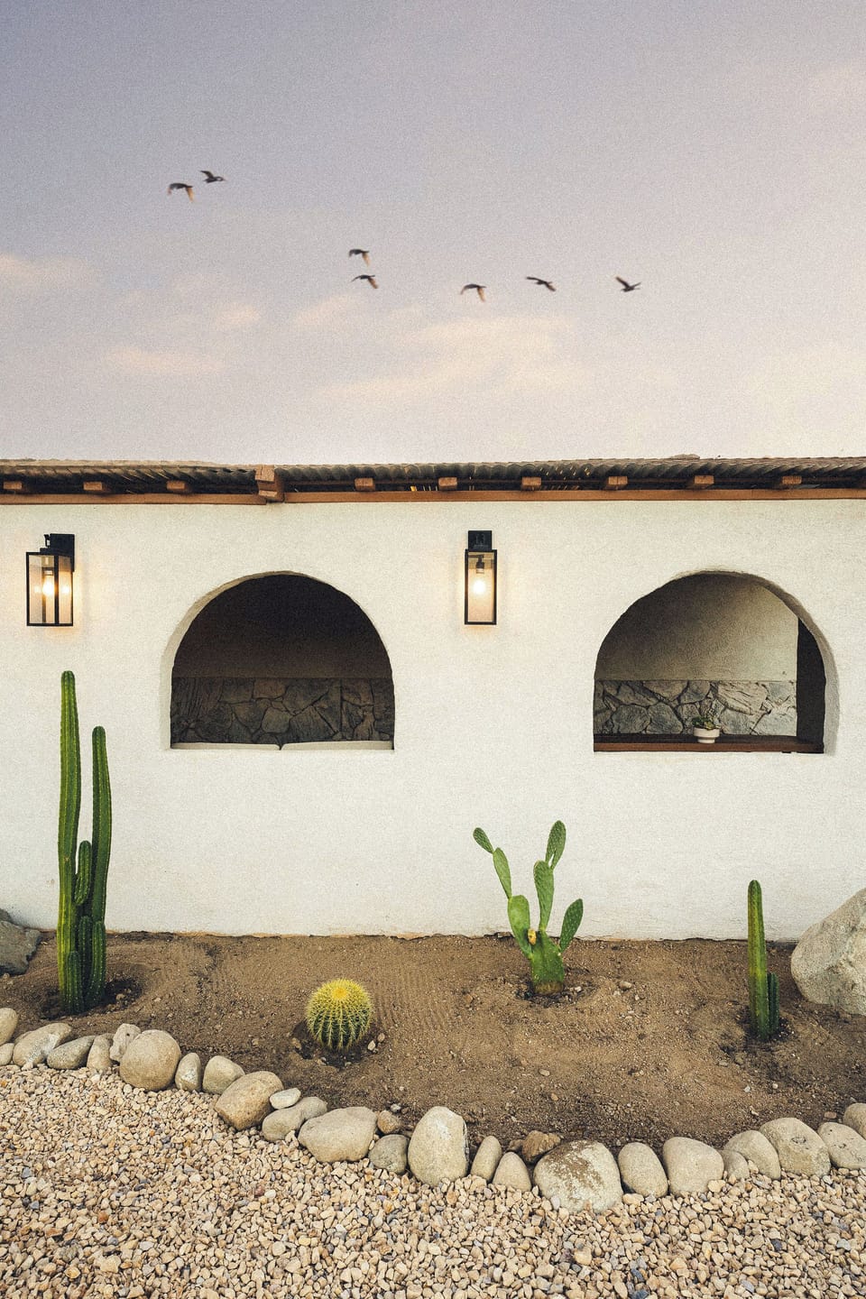 Spanish-style front patio