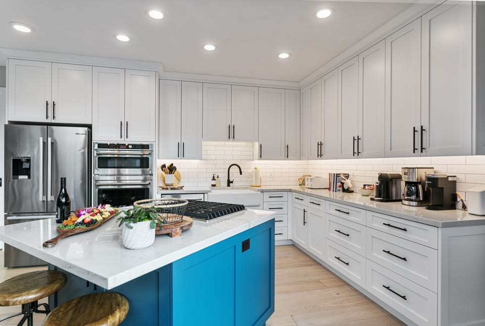 Indoors, Kitchen, Kitchen Island, Refrigerator, Furniture