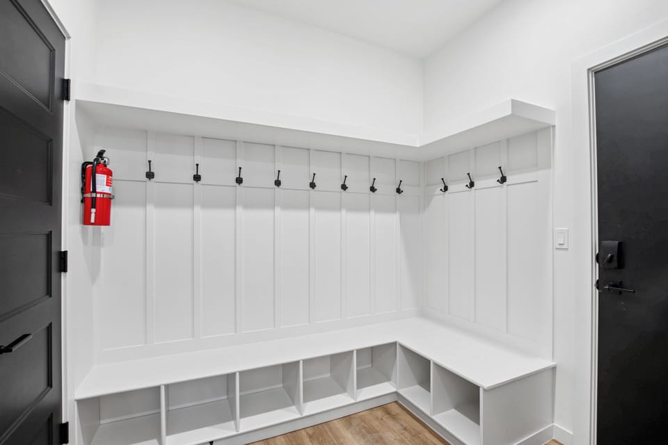 Keep your gear organized just outside the garage