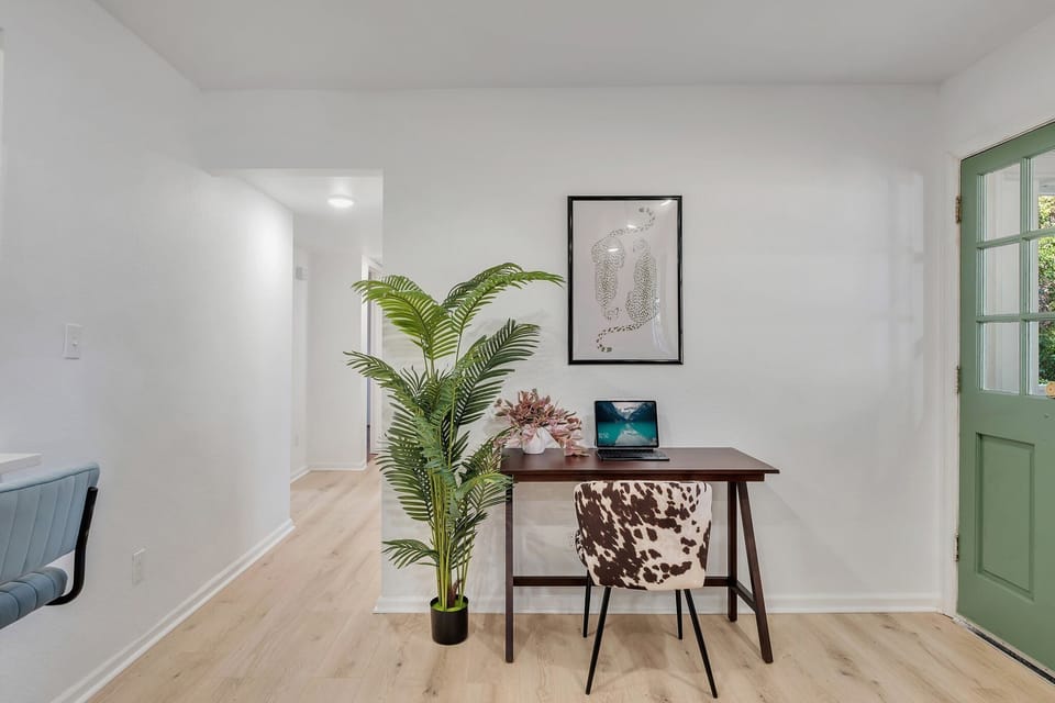 Dedicated workspace in the living room