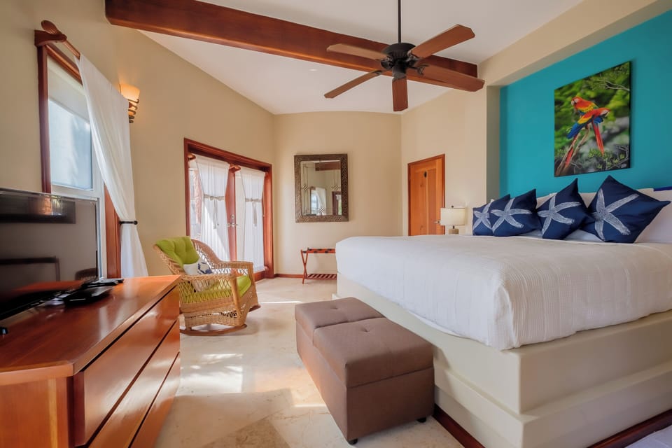 Master Bedroom with double door veranda porch access