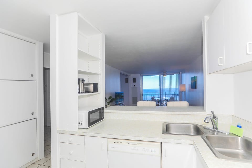 Kitchen view with a view!
